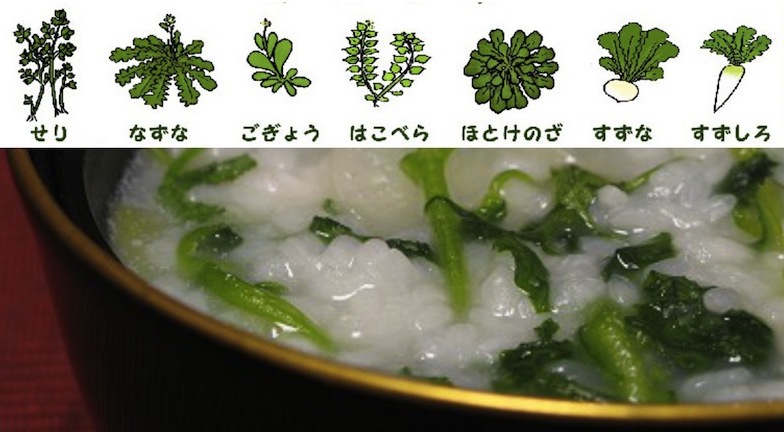 Rice Porridge with Seven Spring Herbs